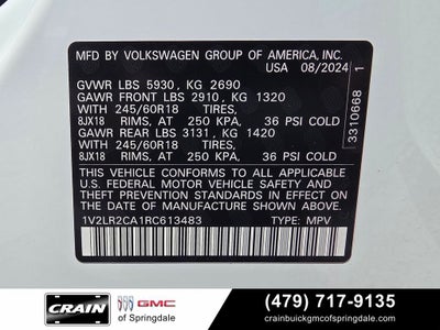 2024 Volkswagen Atlas 2.0T SE