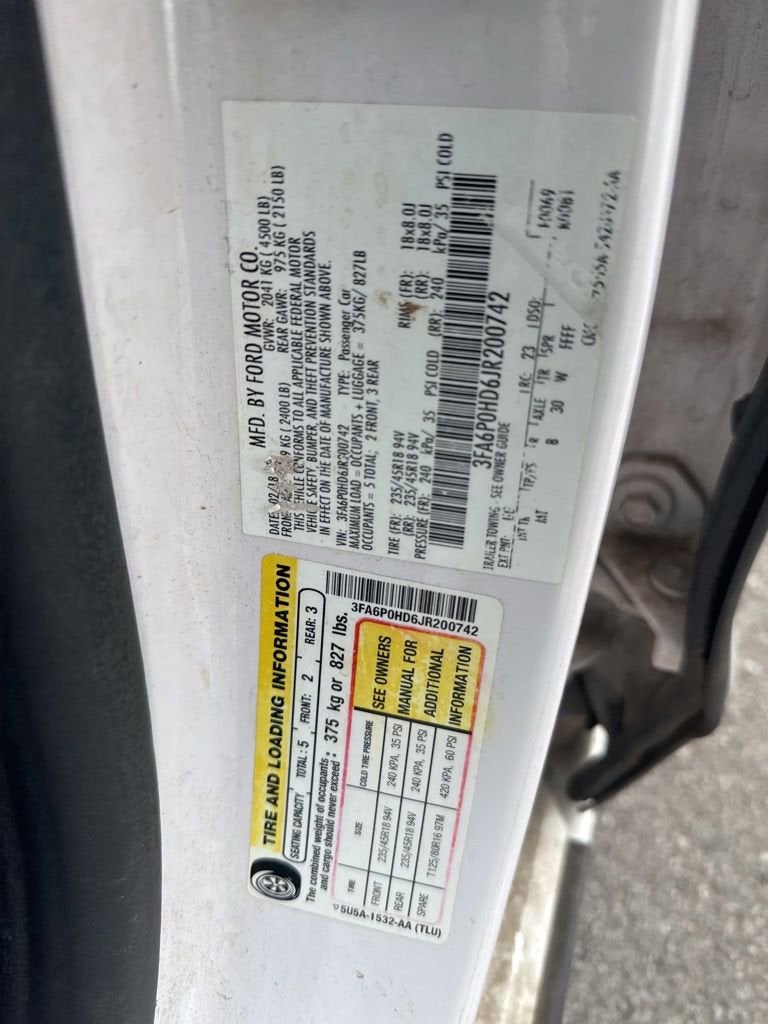 2018 Ford Fusion SE