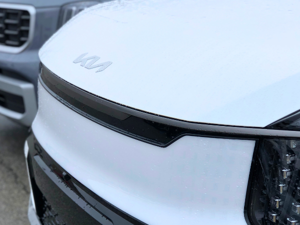 Front hood of all-new EV9 in Bentonville, AR